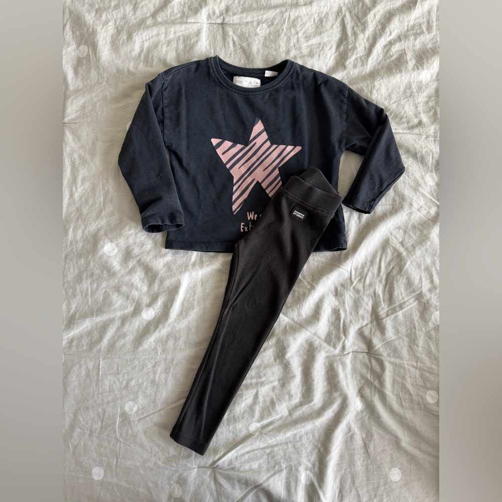 Clearance Zara Girls Matching Sets Top 3Years Bottom 4Years